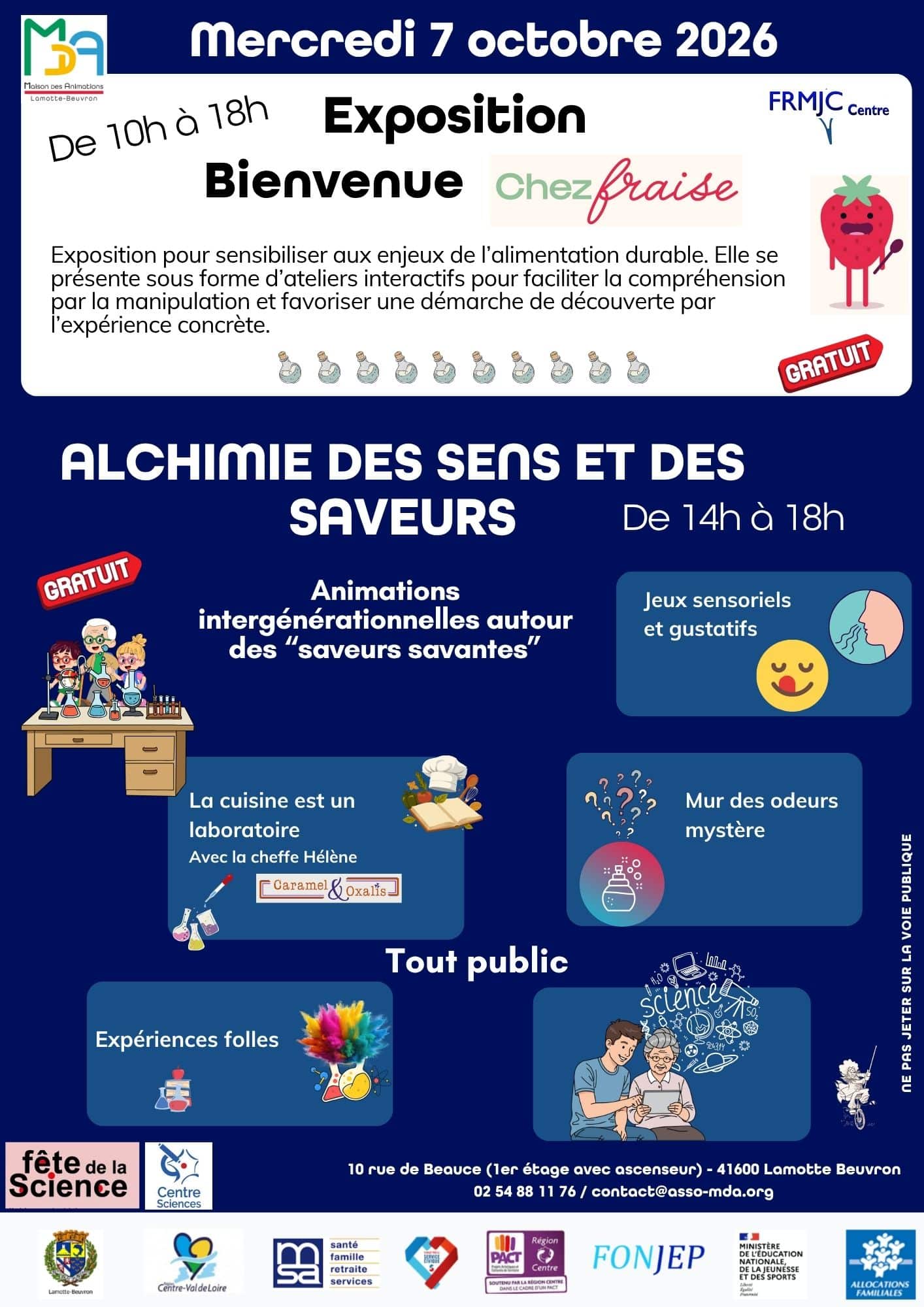 Alchimie des sens et des saveurs expo Bienvenue chez Fraise 7 oct 2026